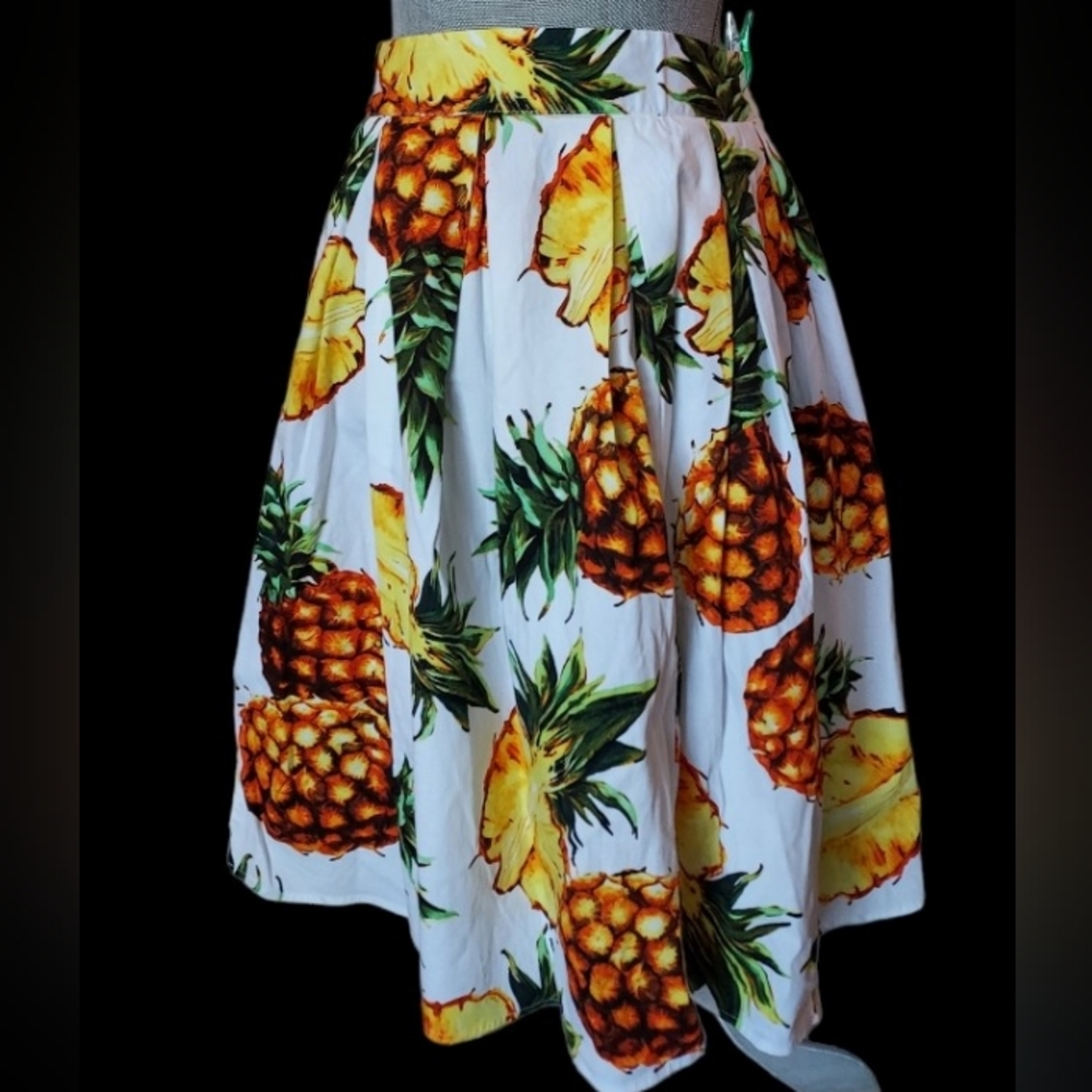 Cute Retro style A Line Pineapple Skirt